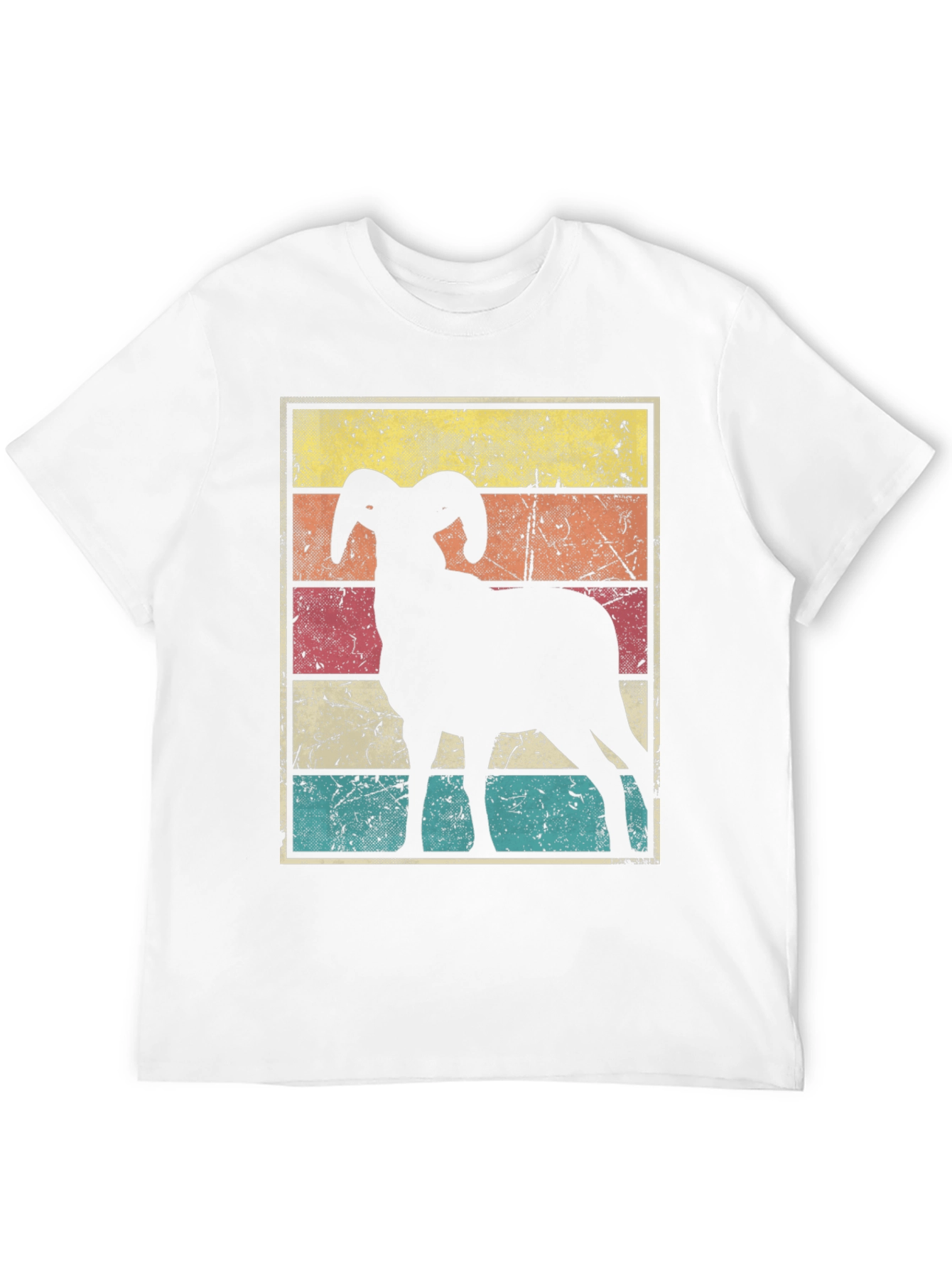 Retro Ram Graphic Tee - Black Cotton Blend