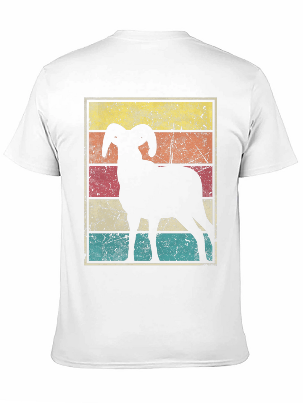 Retro Ram Graphic Tee - Black Cotton Blend