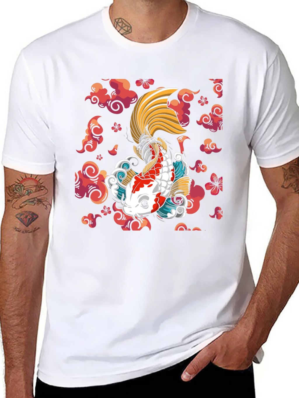 Koi Fish Graphic Tee - Japanese Style