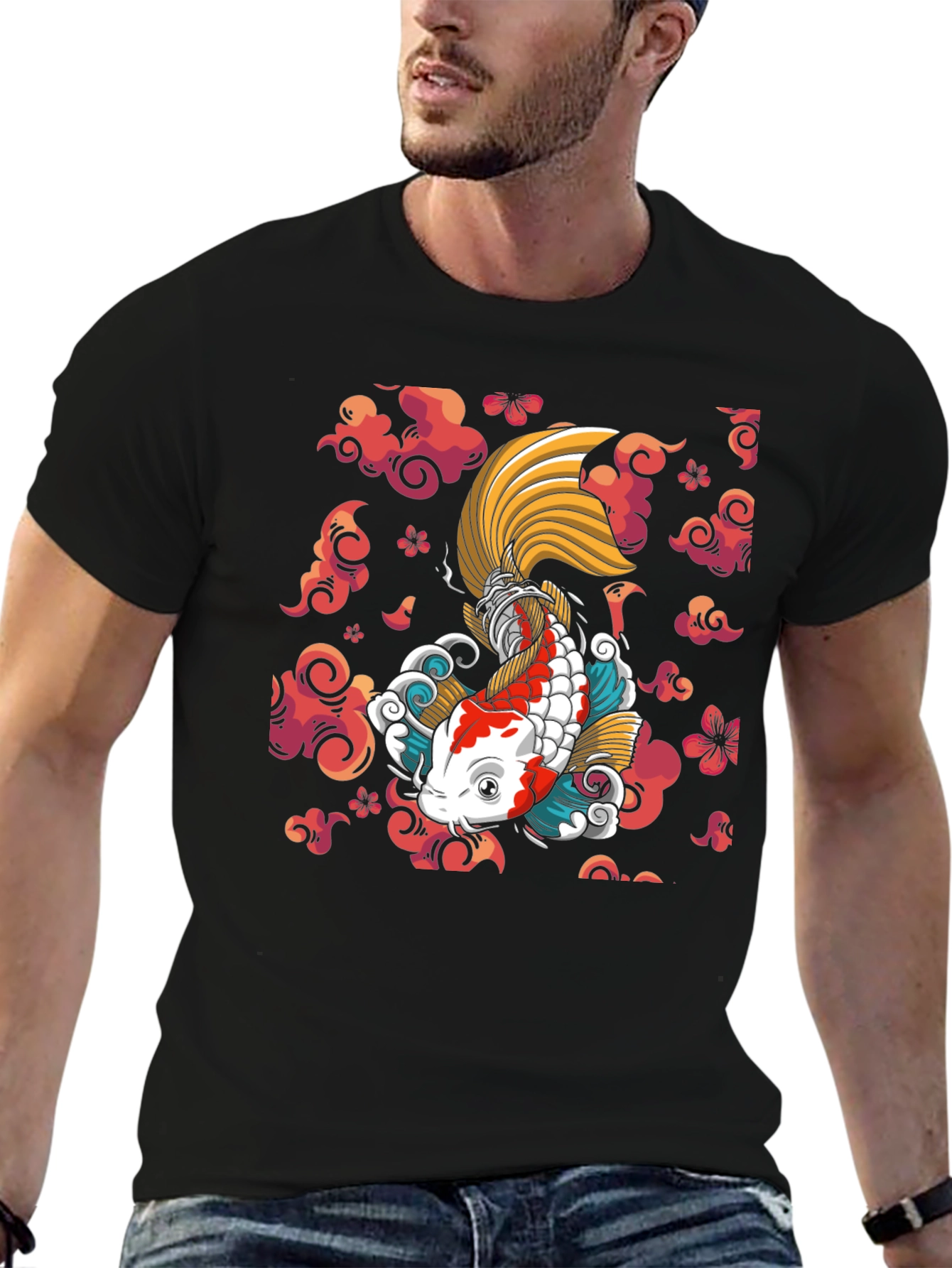 Koi Fish Graphic Tee - Japanese Style