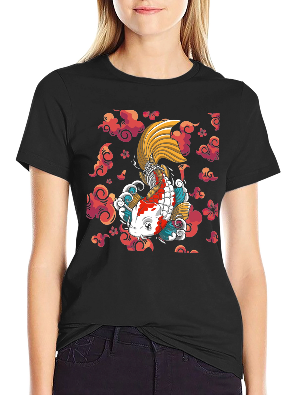 Koi Fish Graphic Tee - Japanese Style
