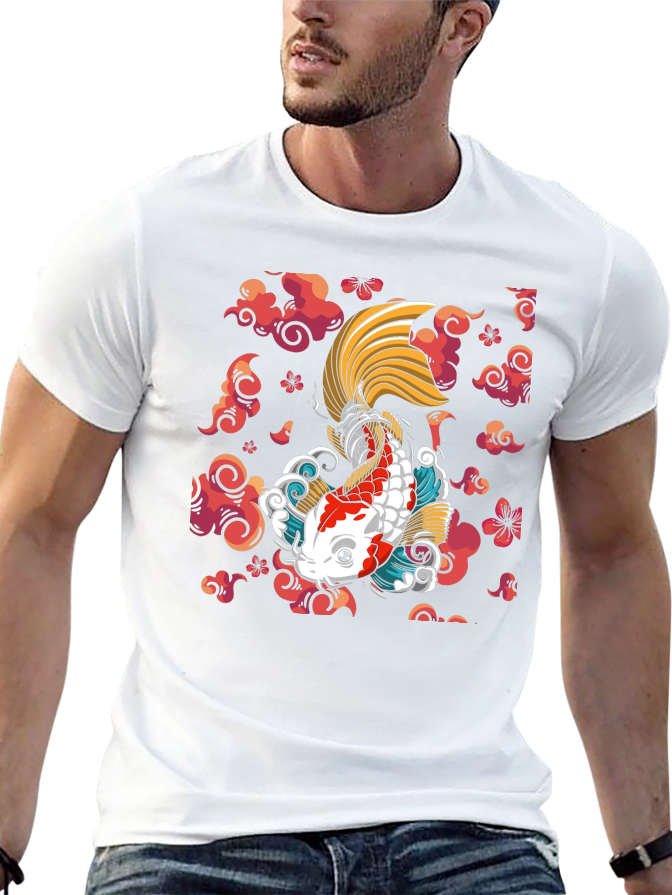 Koi Fish Graphic Tee - Japanese Style