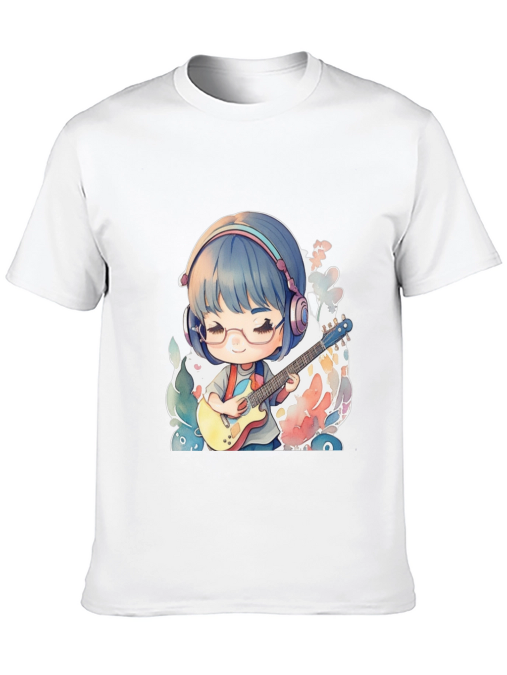 Anime Girl Guitarist Graphic T-Shirt
