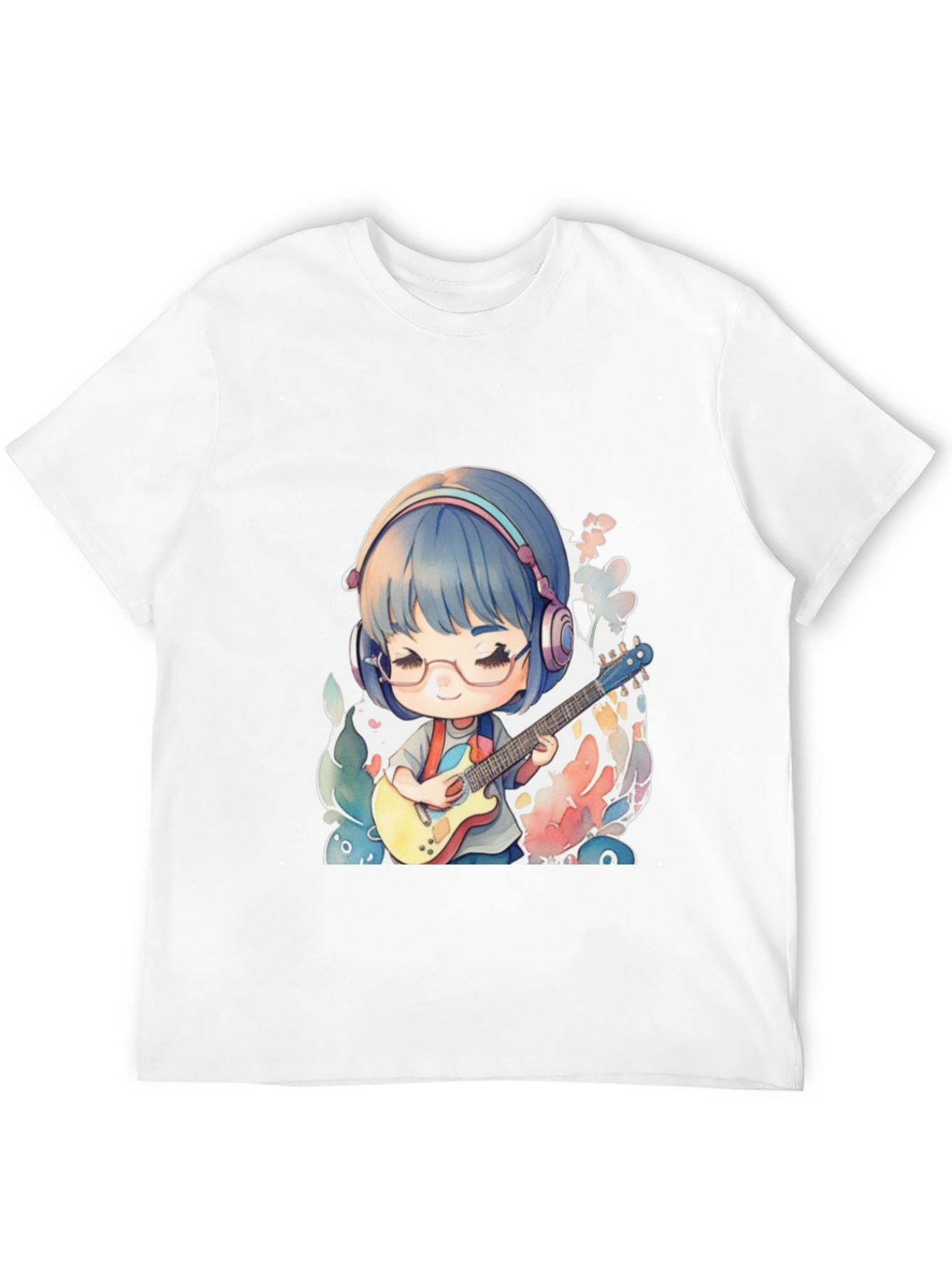Anime Girl Guitarist Graphic T-Shirt
