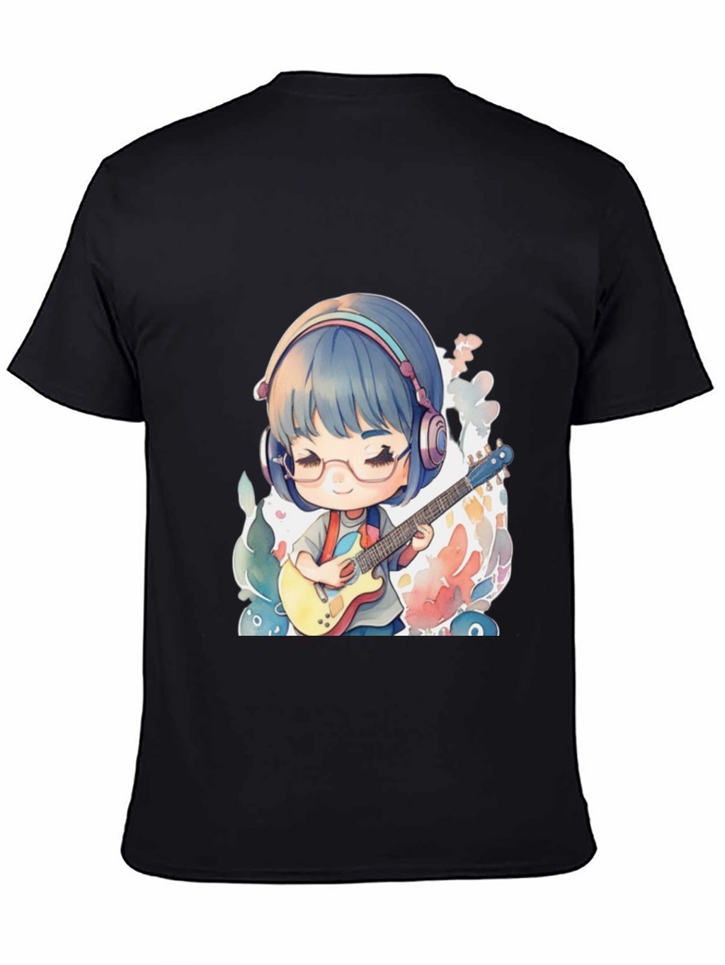 Anime Girl Guitarist Graphic T-Shirt