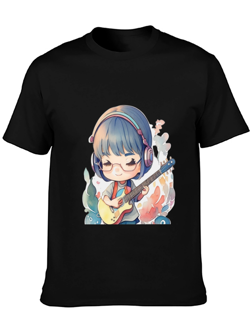 Anime Girl Guitarist Graphic T-Shirt