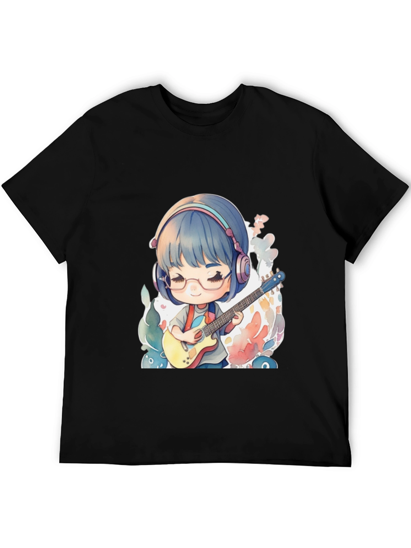 Anime Girl Guitarist Graphic T-Shirt