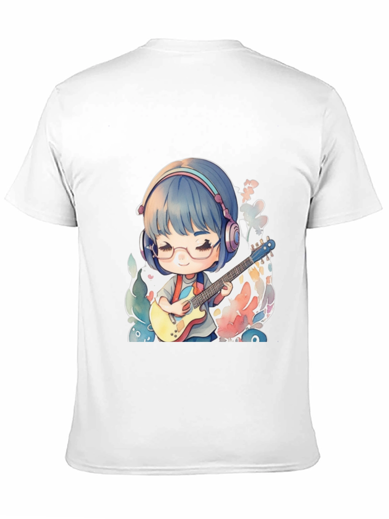 Anime Girl Guitarist Graphic T-Shirt