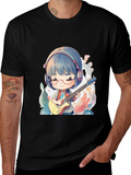 Anime Girl Guitarist Graphic T-Shirt
