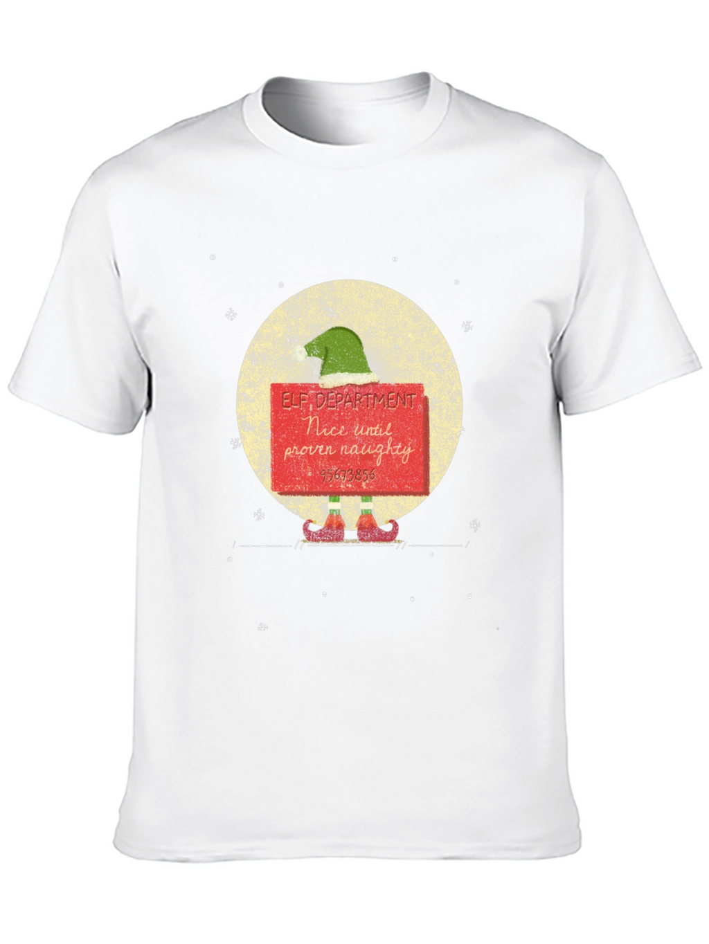 Elf Department Nice Until Proven Naughty Graphic Tee