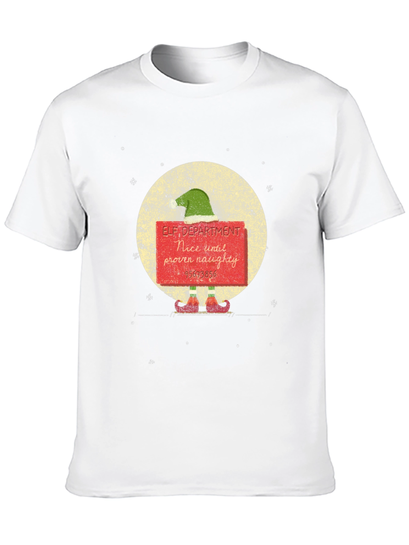Elf Department Nice Until Proven Naughty Graphic Tee