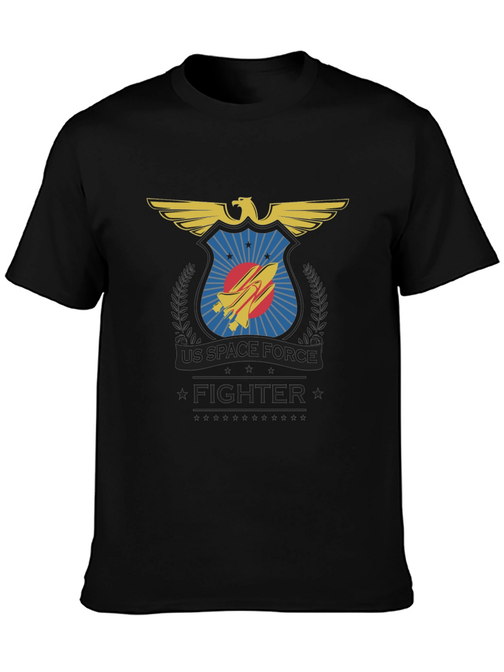 US Space Force Fighter T-Shirt Black