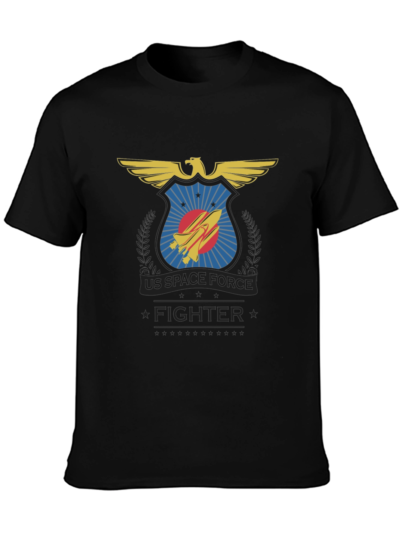 US Space Force Fighter T-Shirt Black