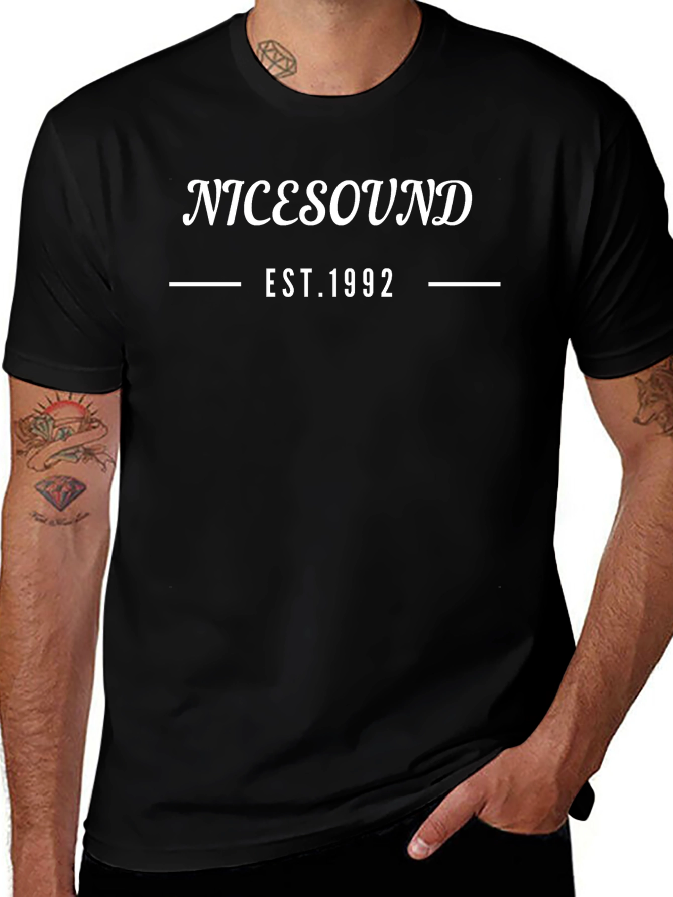 NICESOUND EST. 1992 Black Graphic T-Shirt