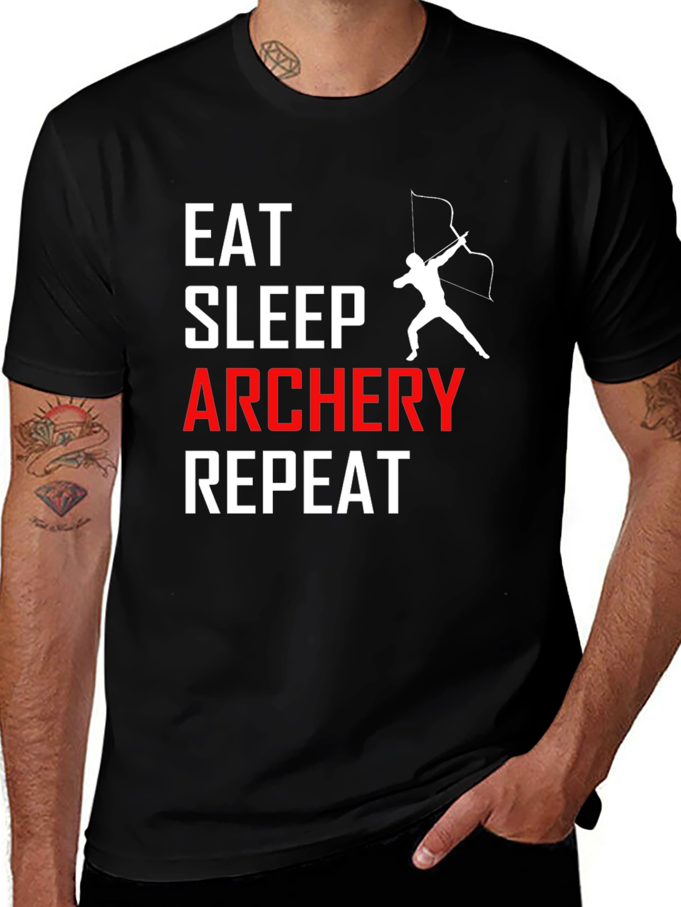 Eat Sleep Archery Repeat T-Shirt - Archery Lover Tee