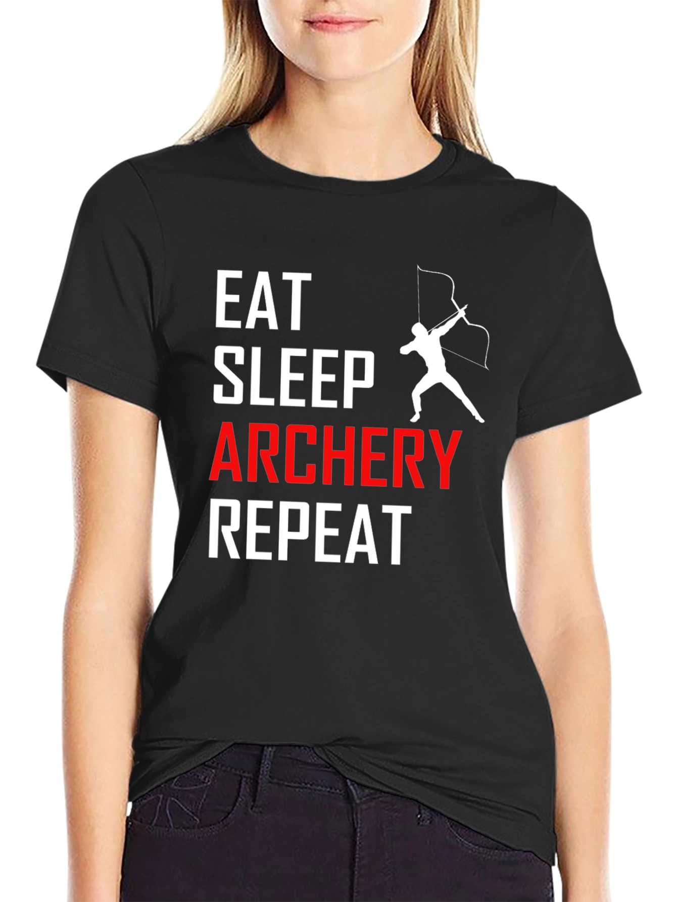 Eat Sleep Archery Repeat T-Shirt - Archery Lover Tee