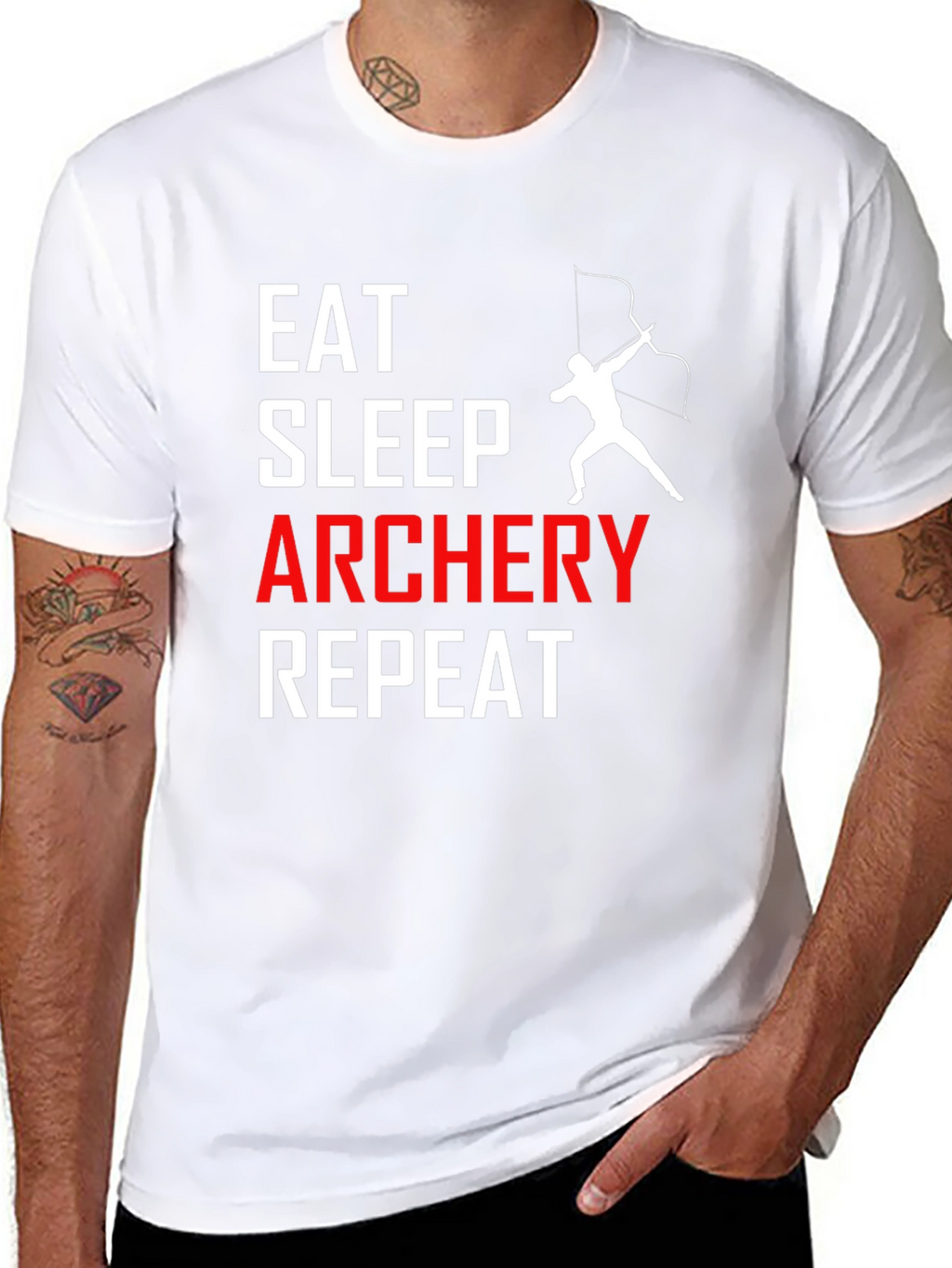 Eat Sleep Archery Repeat T-Shirt - Archery Lover Tee