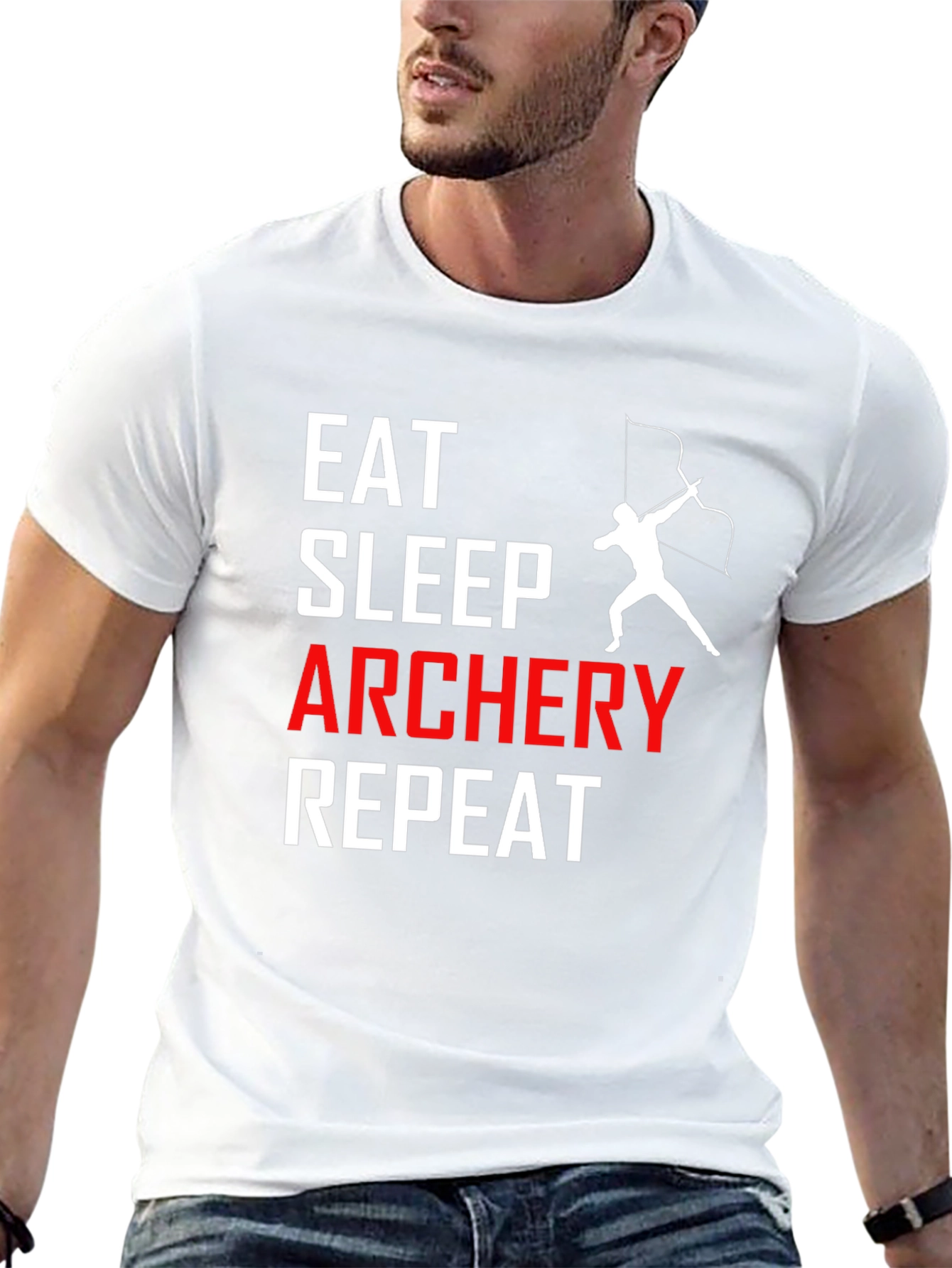 Eat Sleep Archery Repeat T-Shirt - Archery Lover Tee
