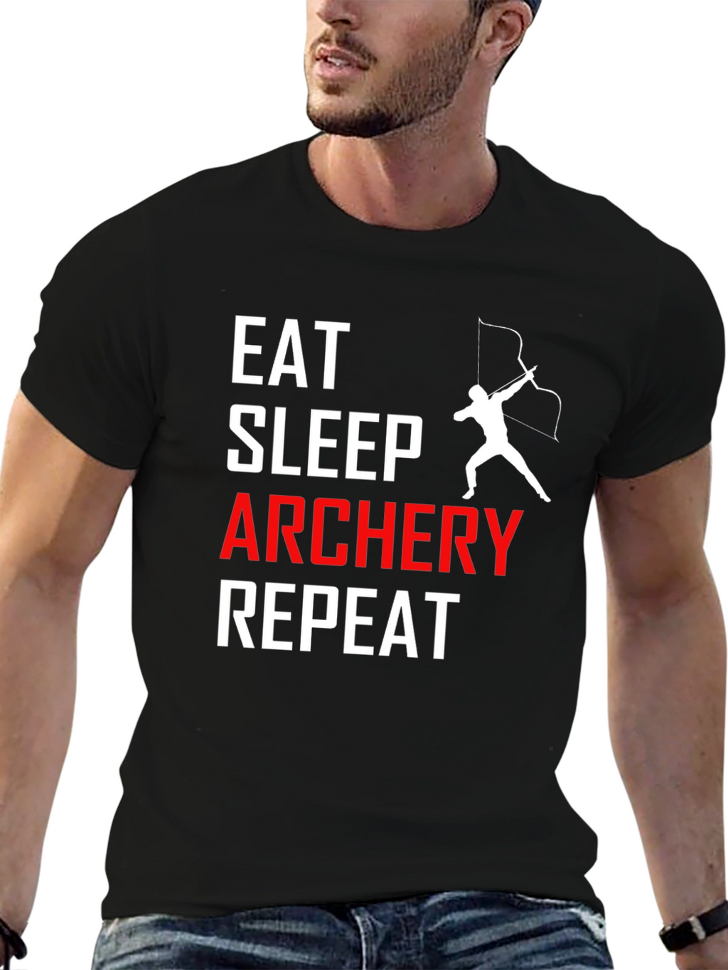 Eat Sleep Archery Repeat T-Shirt - Archery Lover Tee