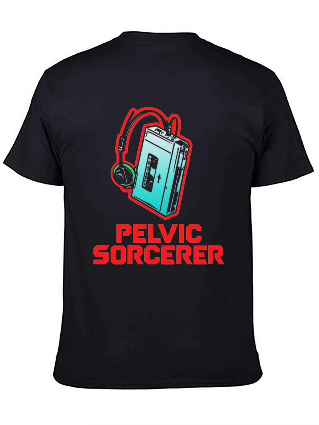 Retro Pelvic Sorcerer T-Shirt - Cassette Player Design