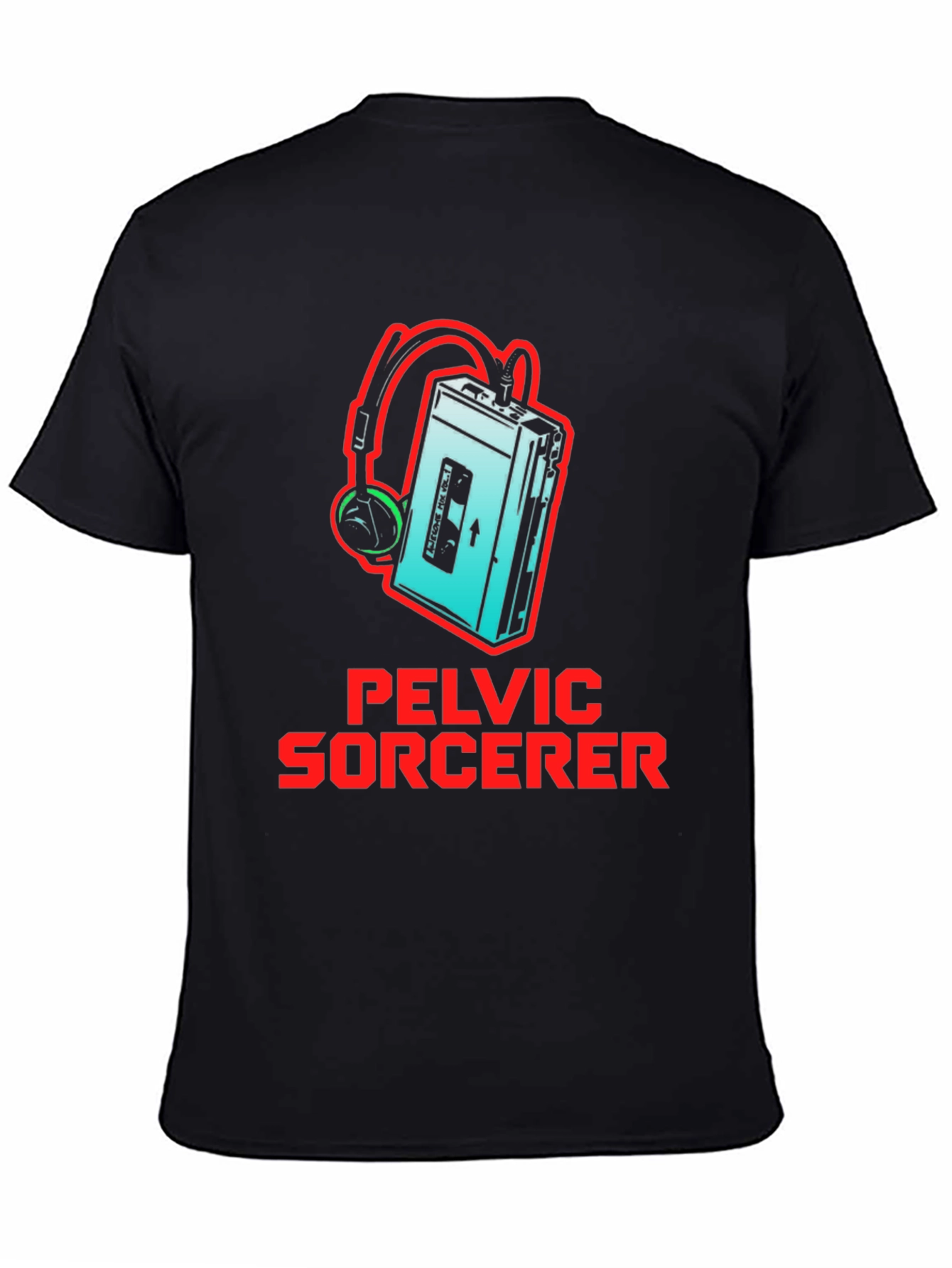 Retro Pelvic Sorcerer T-Shirt - Cassette Player Design