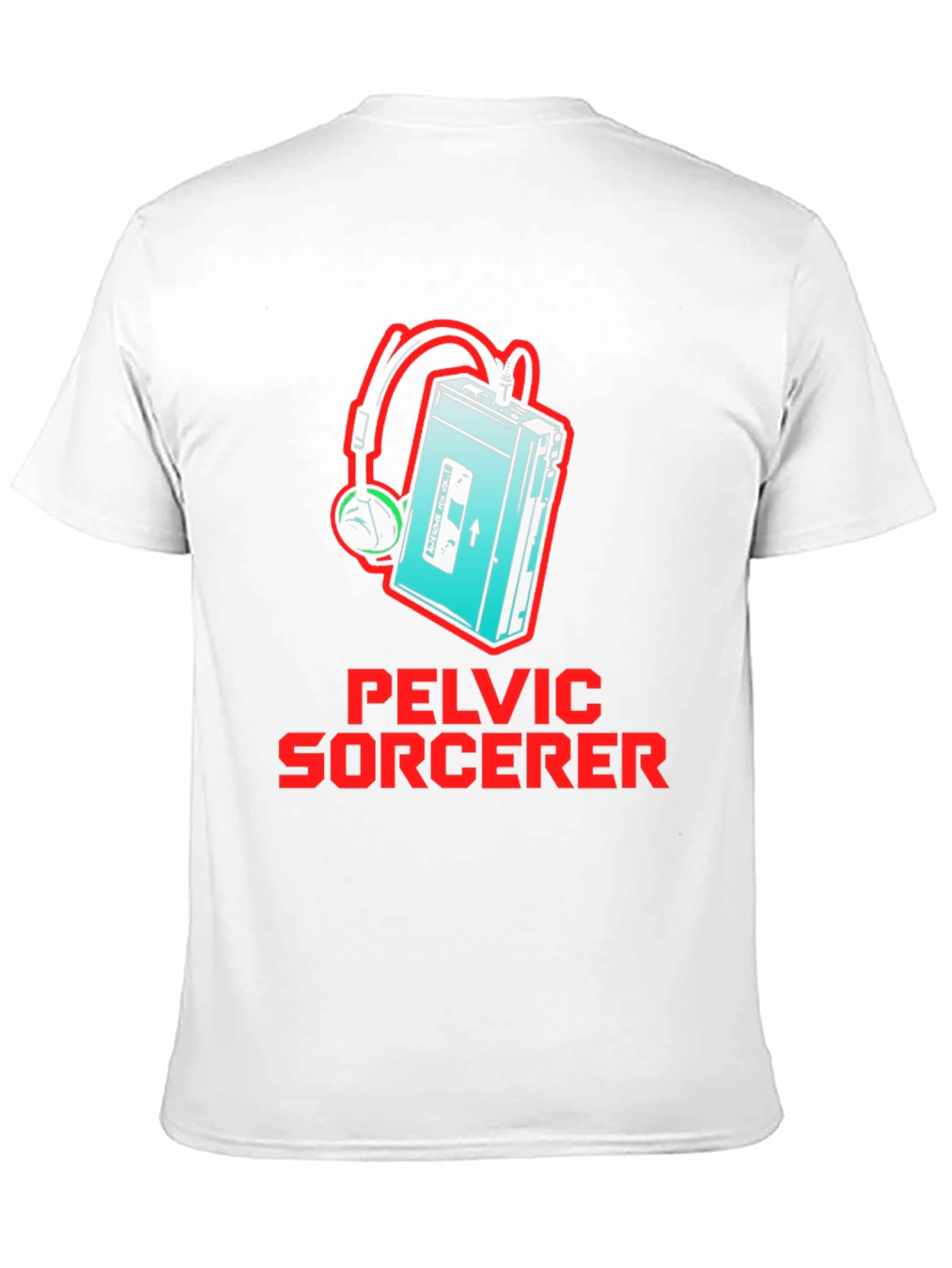 Retro Pelvic Sorcerer T-Shirt - Cassette Player Design
