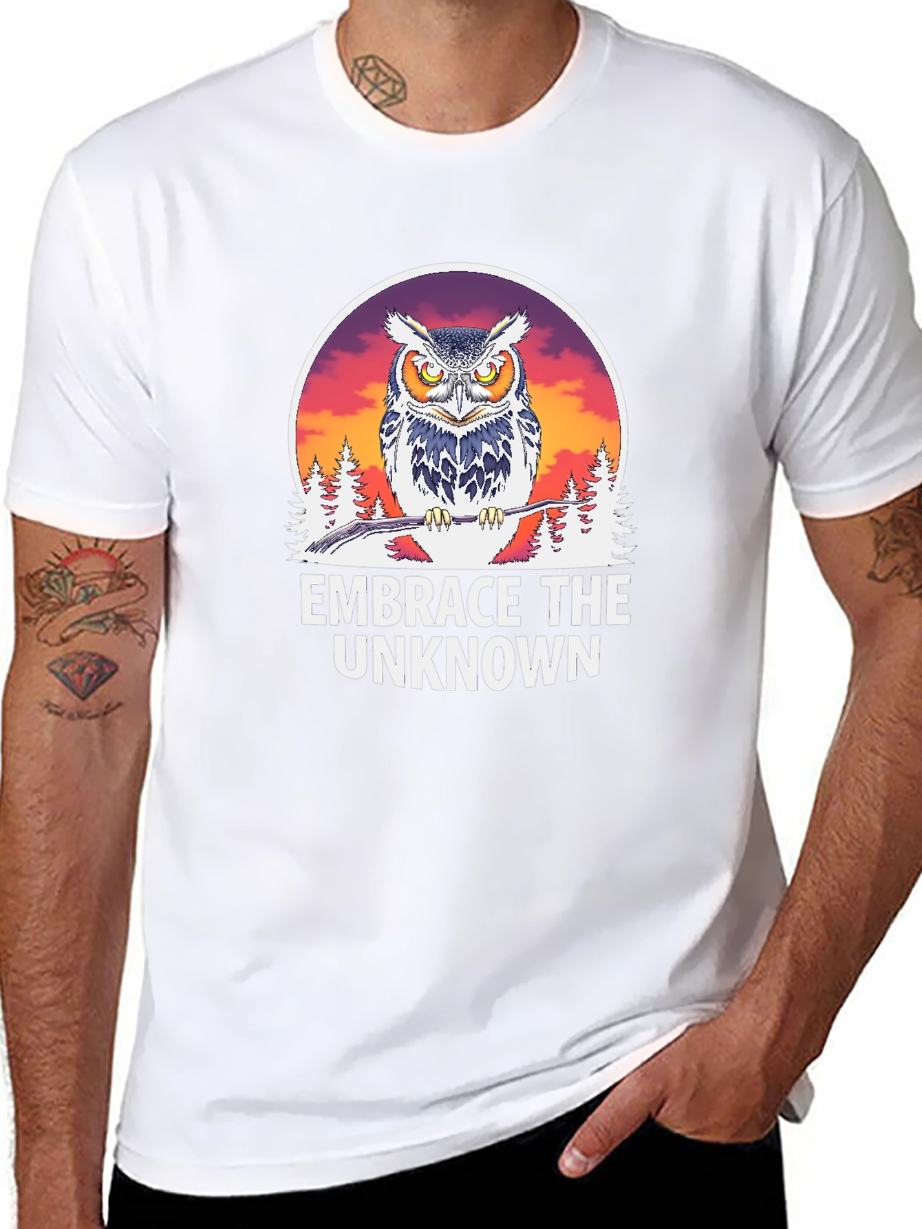Embrace the Unknown Owl Graphic T-Shirt