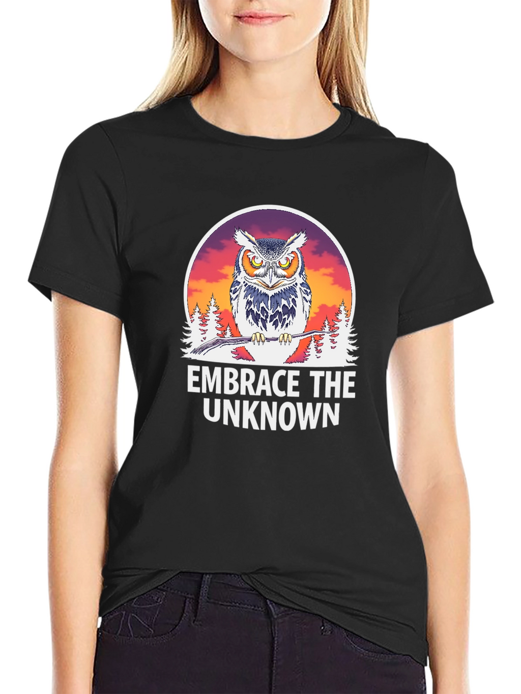 Embrace the Unknown Owl Graphic T-Shirt