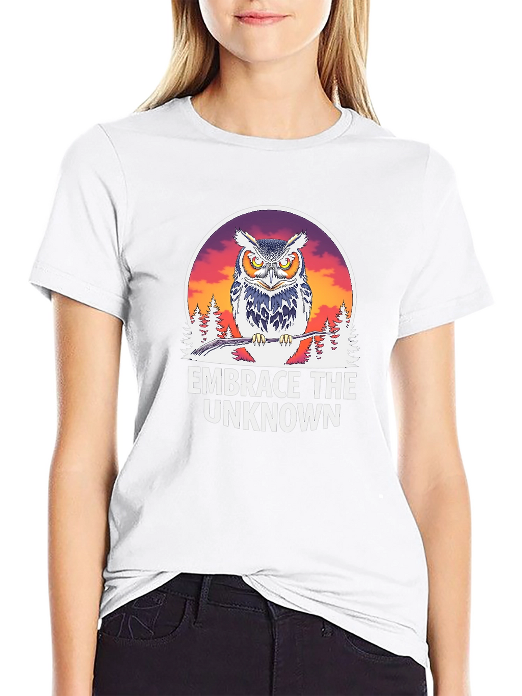 Embrace the Unknown Owl Graphic T-Shirt