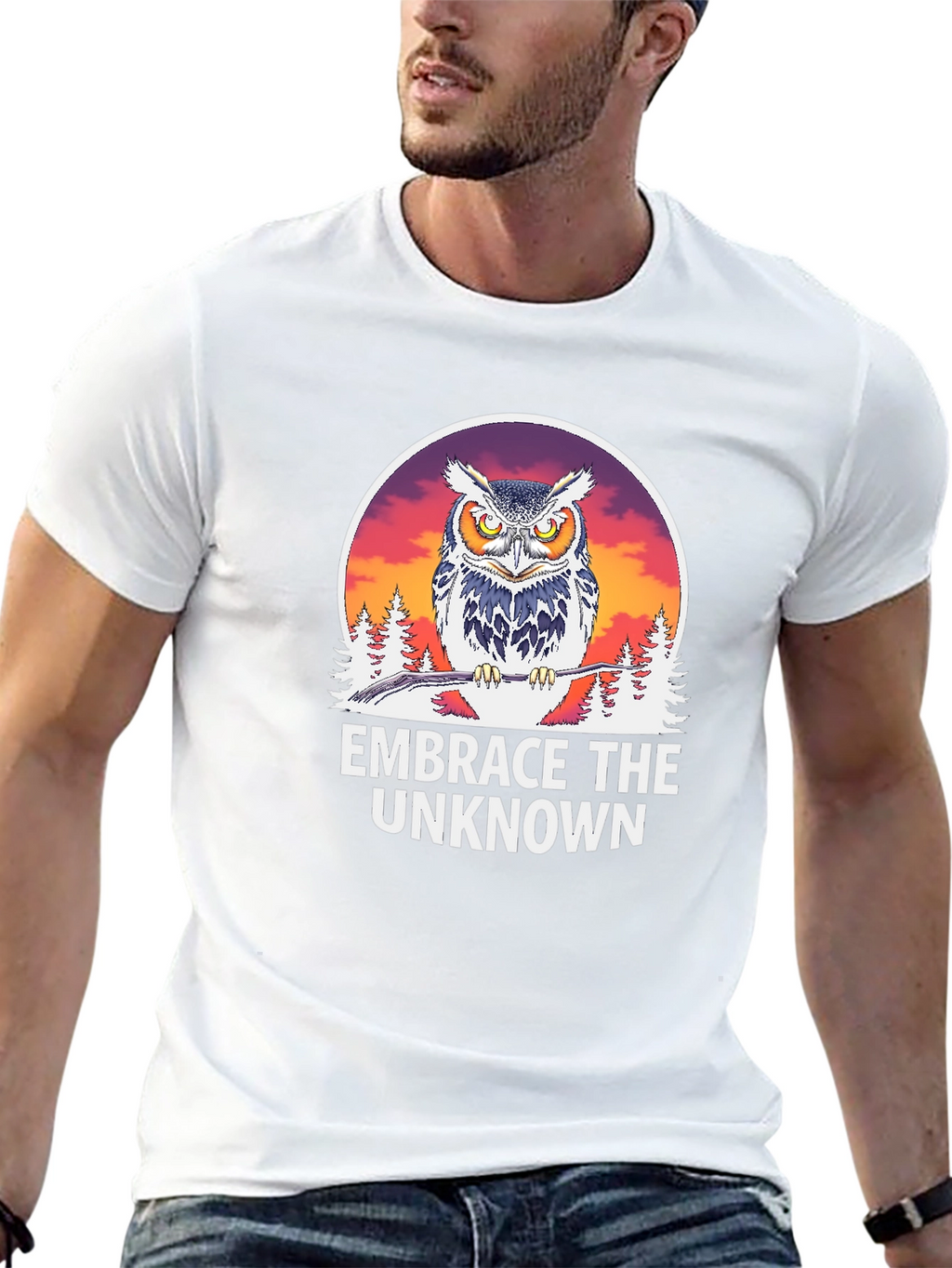 Embrace the Unknown Owl Graphic T-Shirt