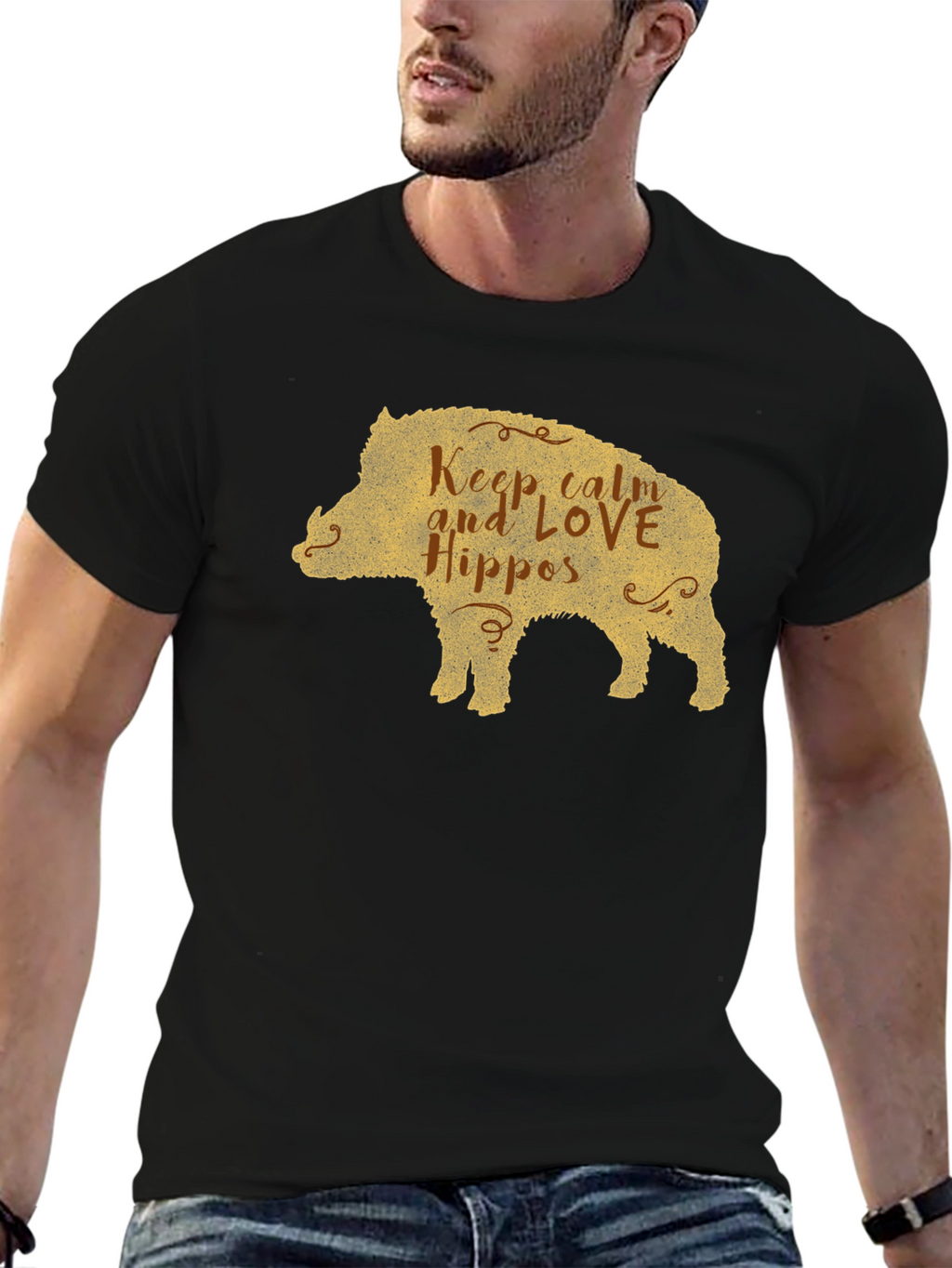 Keep Calm Love Hippos Pig T-Shirt