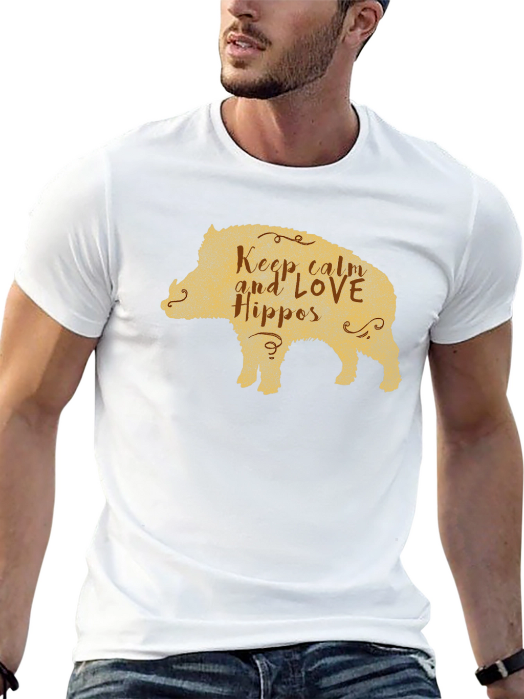 Keep Calm Love Hippos Pig T-Shirt