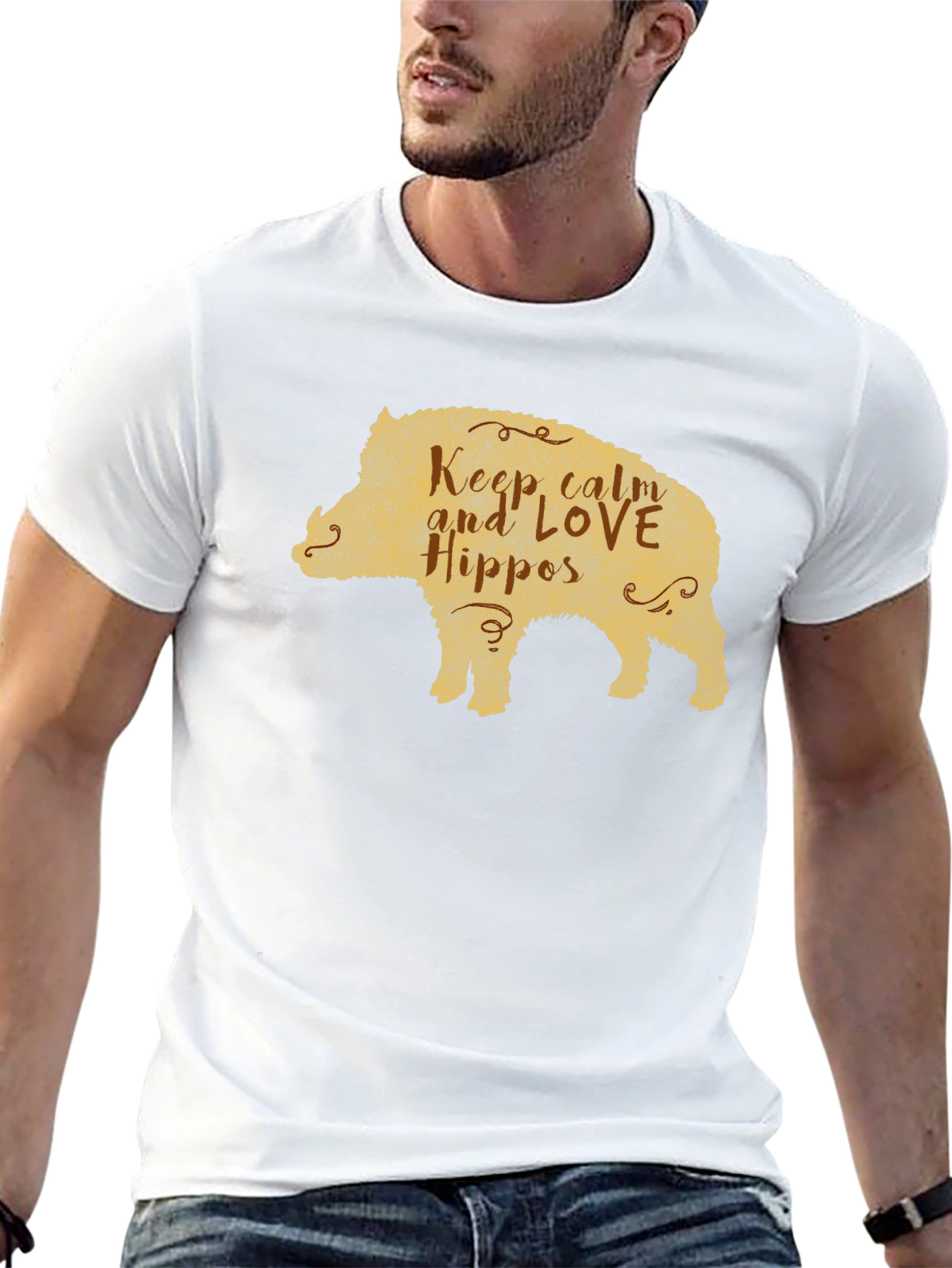Keep Calm Love Hippos Pig T-Shirt