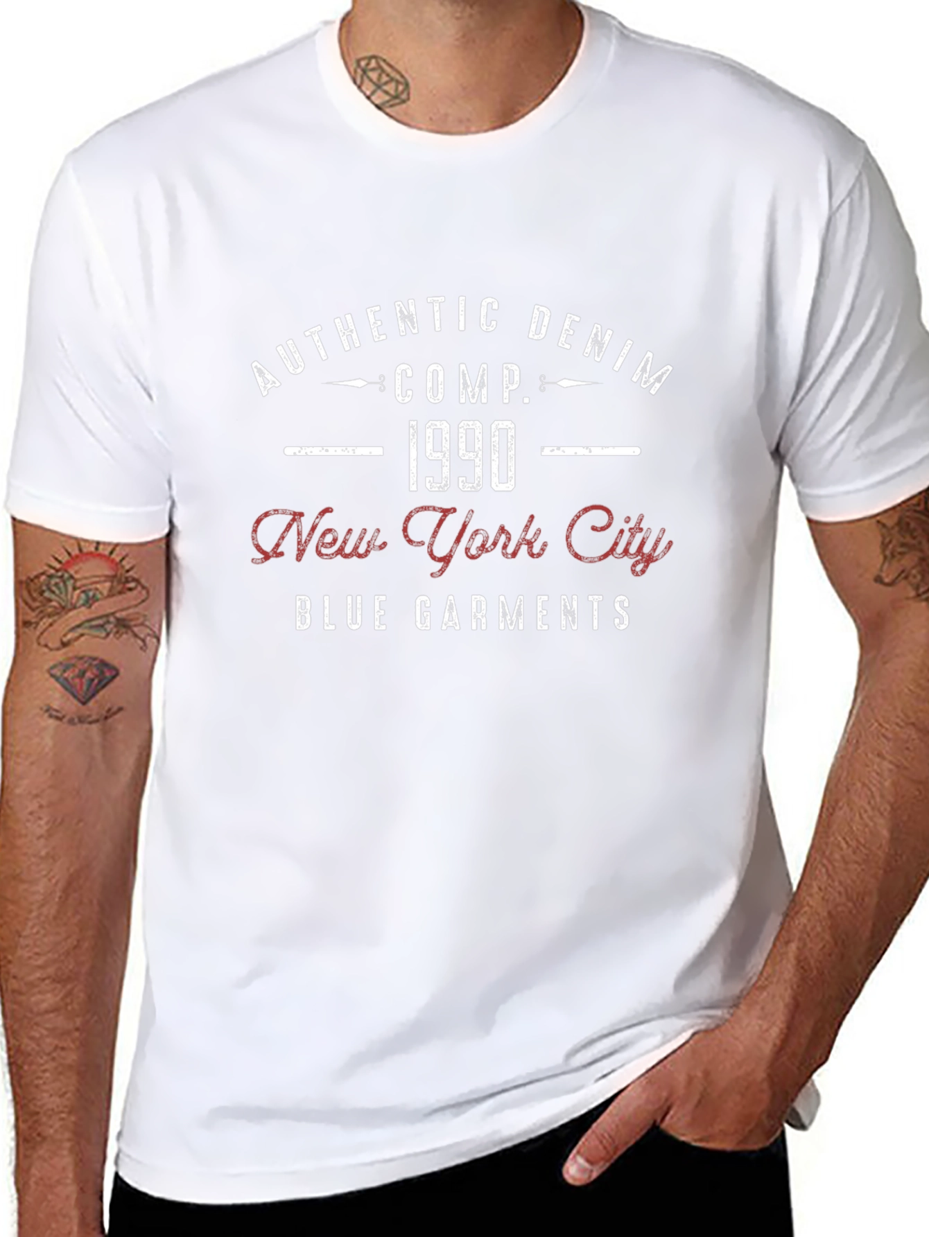 Authentic Denim Graphic T-Shirt