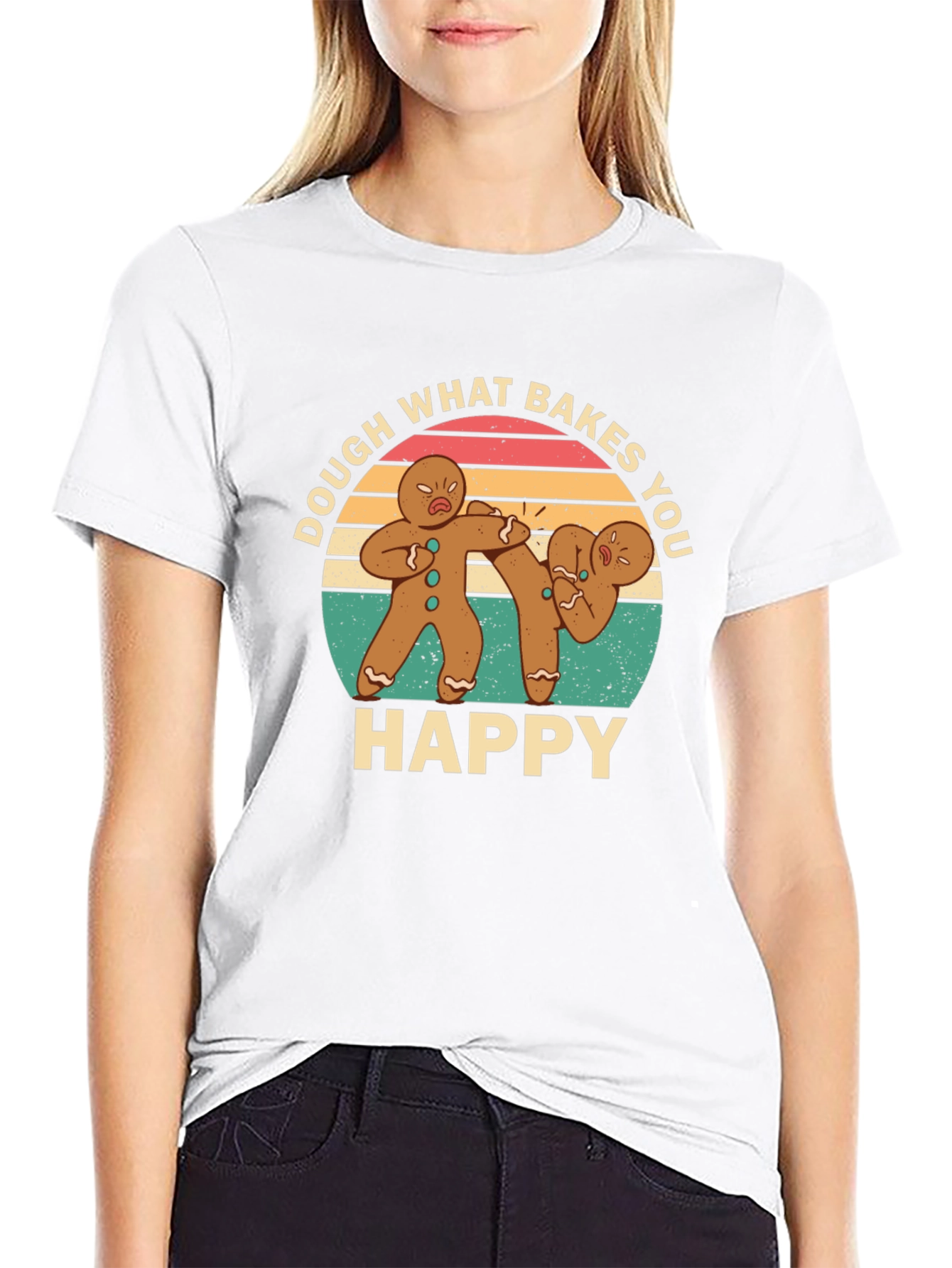 Dough What Bakes You Happy Black T-Shirt