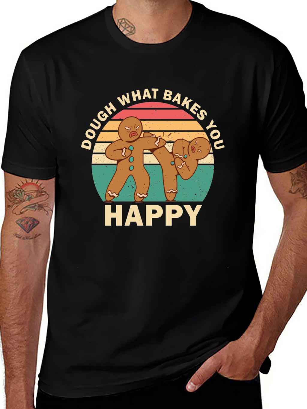 Dough What Bakes You Happy Black T-Shirt