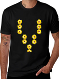 Sunflower U Letter Black T-Shirt