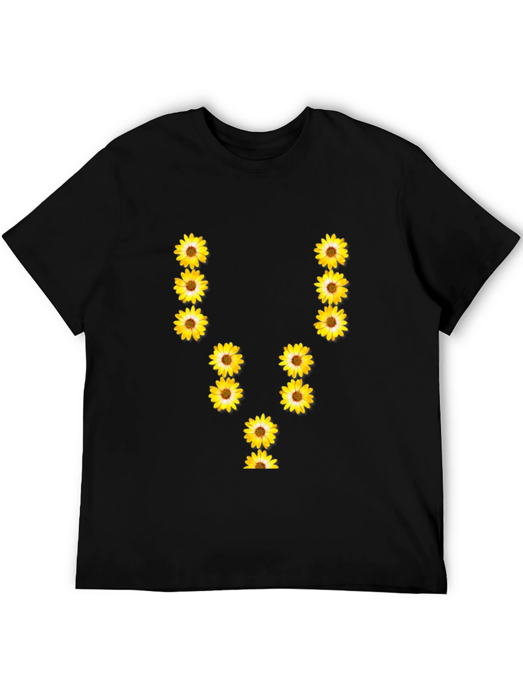Sunflower U Letter Black T-Shirt