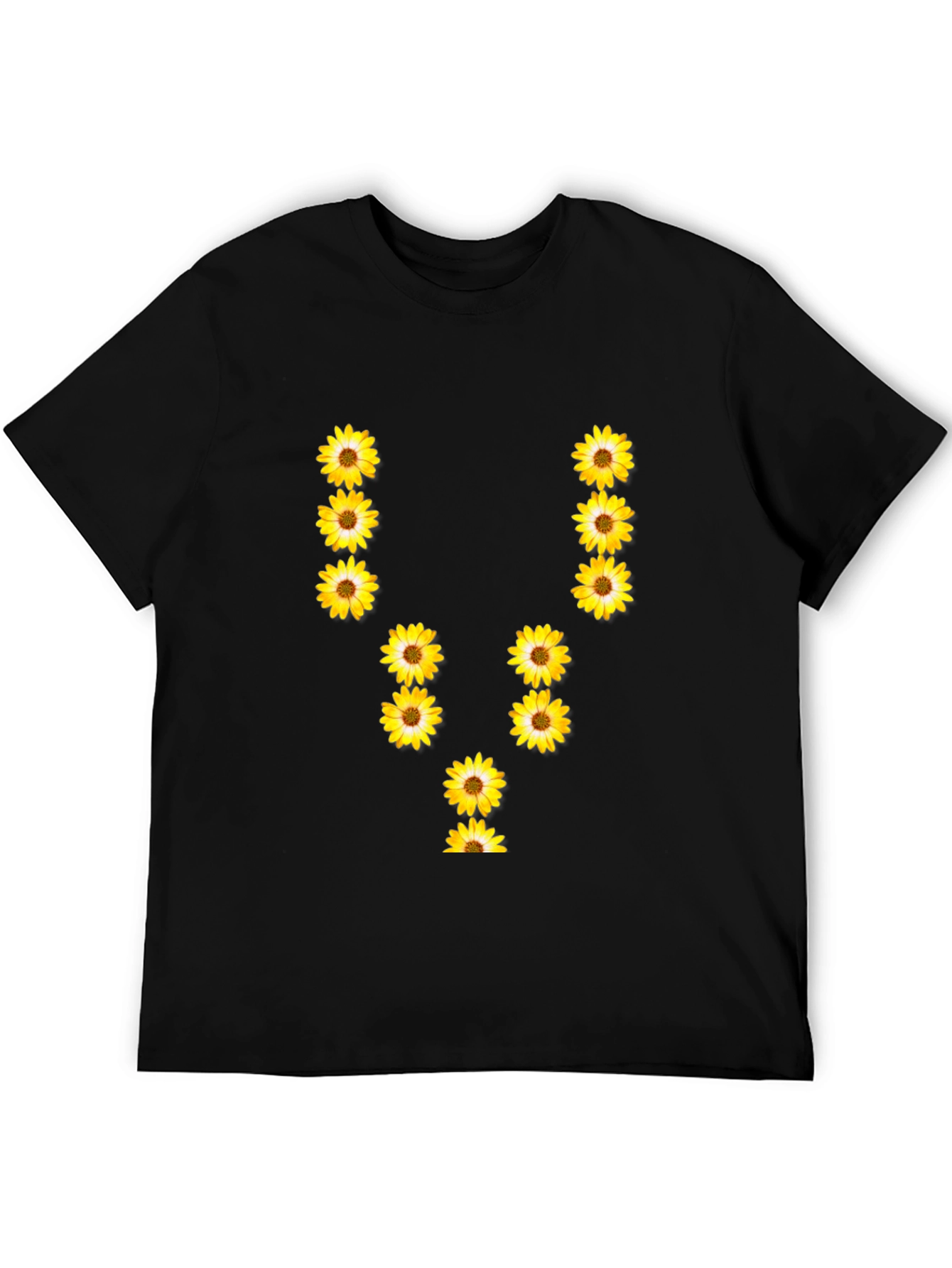 Sunflower U Letter Black T-Shirt