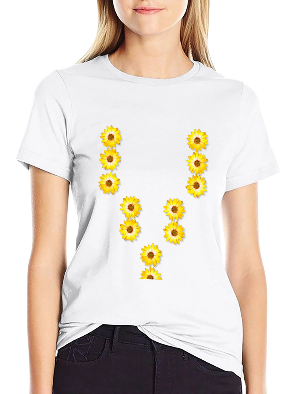 Sunflower U Letter Black T-Shirt