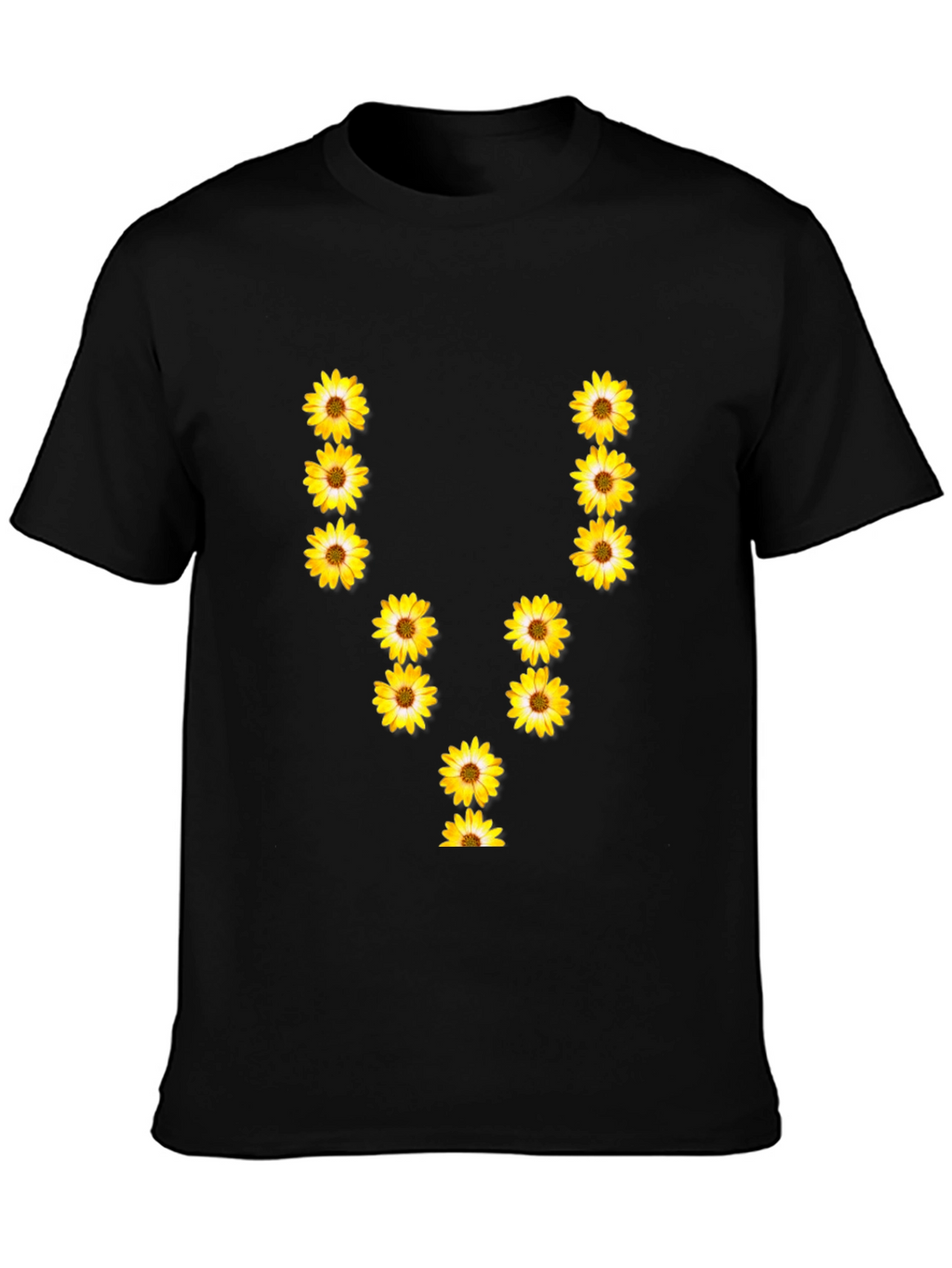 Sunflower U Letter Black T-Shirt