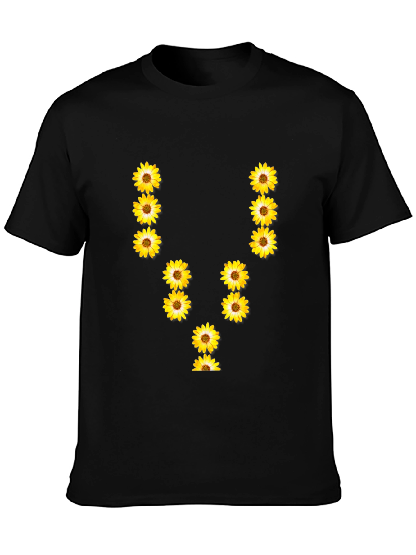 Sunflower U Letter Black T-Shirt