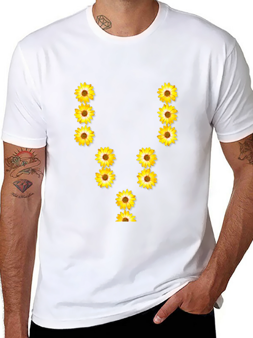 Sunflower U Letter Black T-Shirt