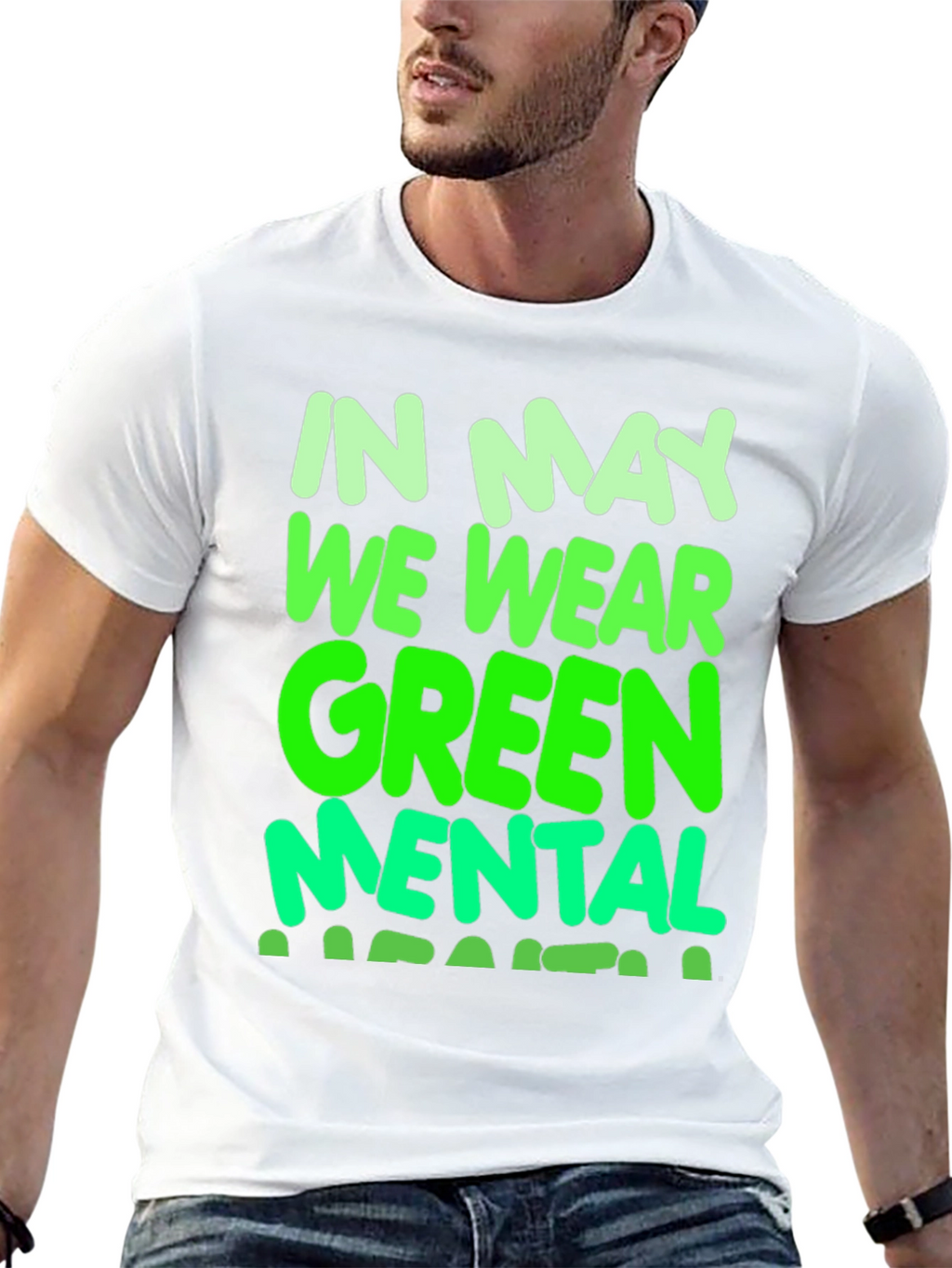 In May We Wear Green Mental Health Awareness T-Shirt