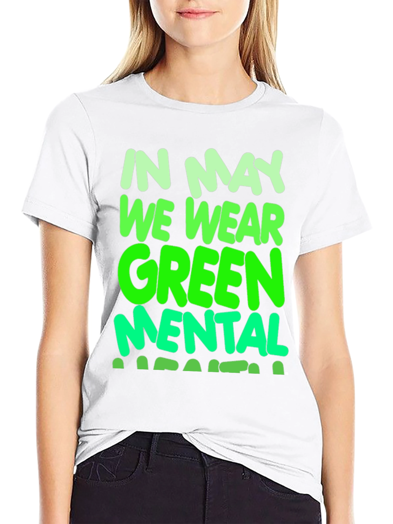 In May We Wear Green Mental Health Awareness T-Shirt