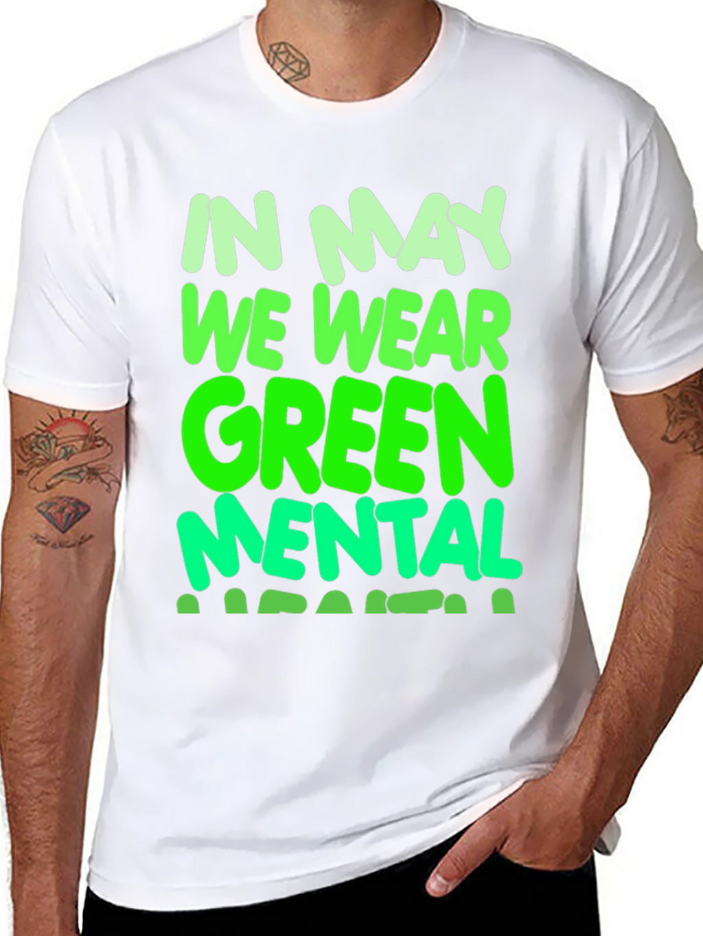 In May We Wear Green Mental Health Awareness T-Shirt