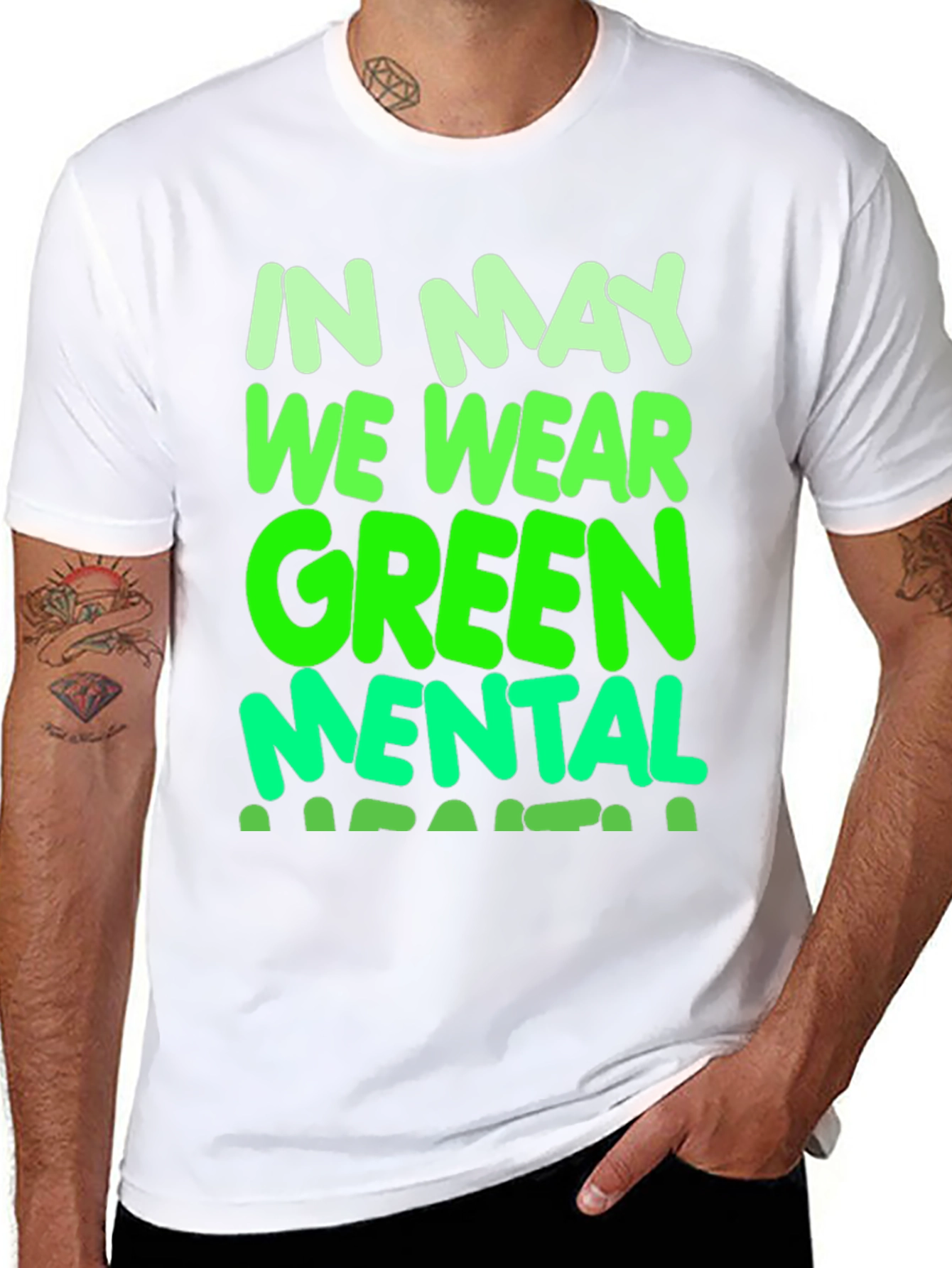 In May We Wear Green Mental Health Awareness T-Shirt
