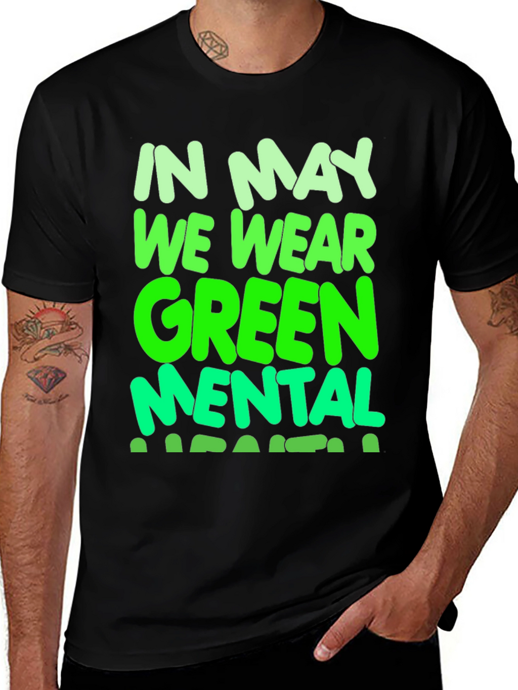 In May We Wear Green Mental Health Awareness T-Shirt