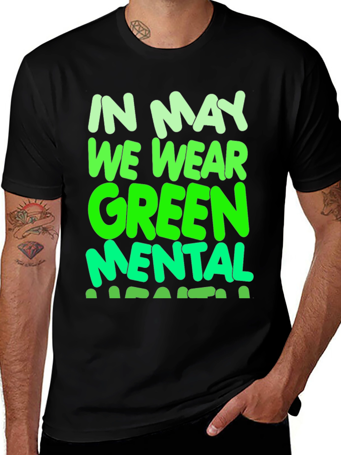 In May We Wear Green Mental Health Awareness T-Shirt