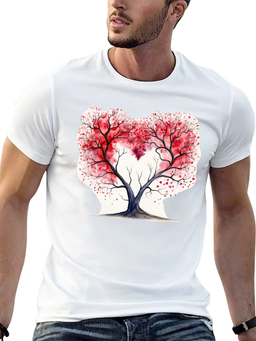 Heart Tree Valentines Day Graphic Tee